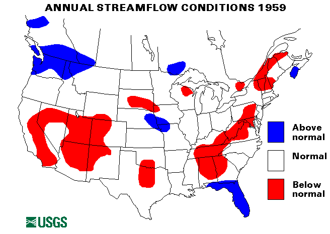 National Water Conditions Map - water year 1959