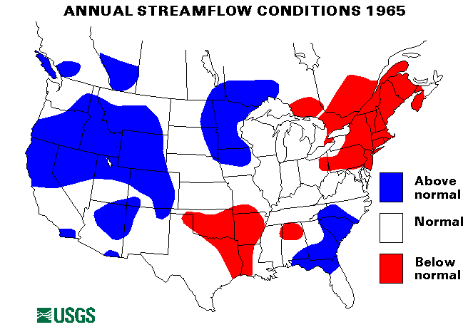 National Water Conditions Map - water year 1965