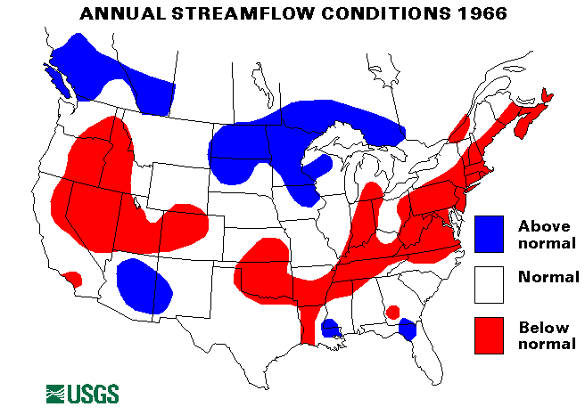 National Water Conditions Map - water year 1966