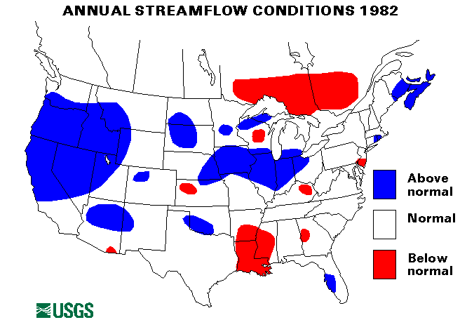 National Water Conditions Map - water year 1982