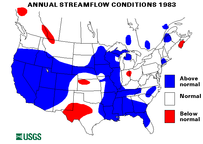 National Water Conditions Map - water year 1983
