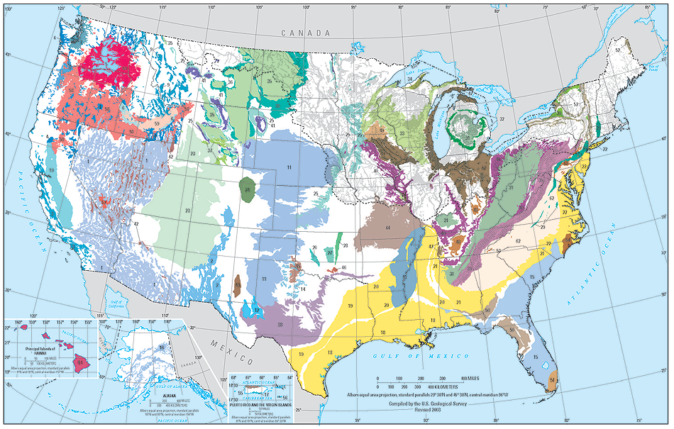 United States Geological Survey Maps USGS Map of the Principal Aquifers of the United States