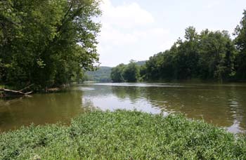  [Figure 1 - Photo: View of Shenandoah River study area.] 