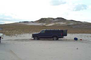 [Photo:  Cape Cod field site showing truck]