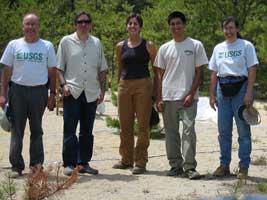 [Photo of USGS and Stanford University researchers]