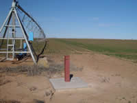 Monitoring well completed in the High Plains aquifer near a center pivot in the Panhandle of Texas. ]  