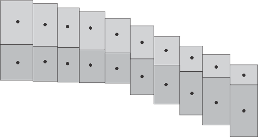 Cells represented as rectangles with flat tops and bottoms.