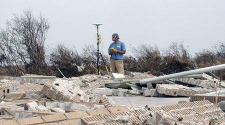 Hurricane storm surge GPS surveying campaigns