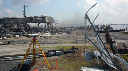 Hurricane storm surge GPS surveying campaigns