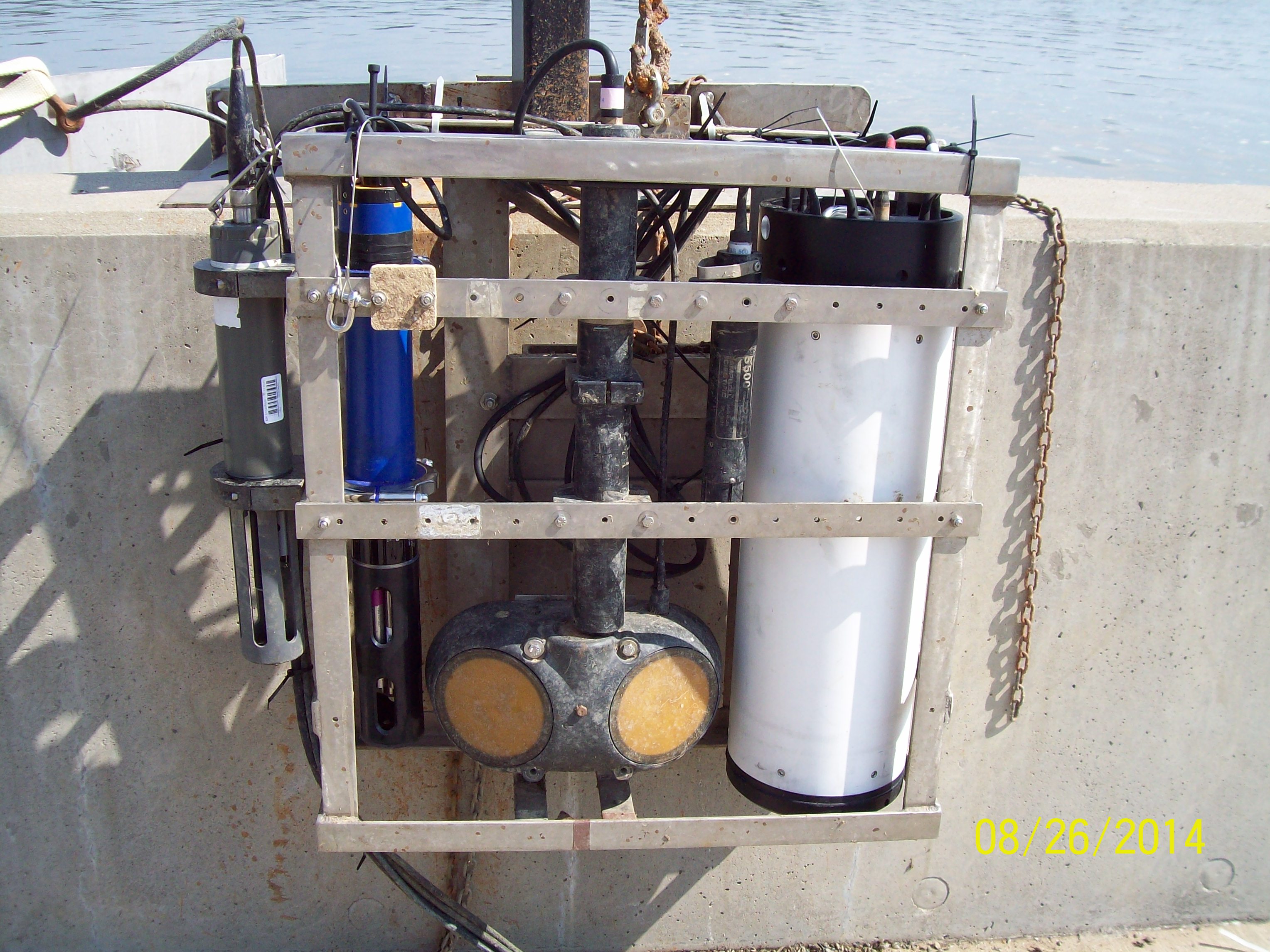 [Photograph of water-quality monitoring equipment]