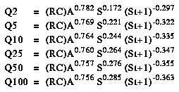 Regression equations for estimating magnitude and frequency of floods in Ohio