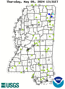 Map of current flood conditions.