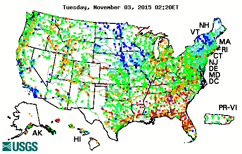 USGS Streamflow Condition Map