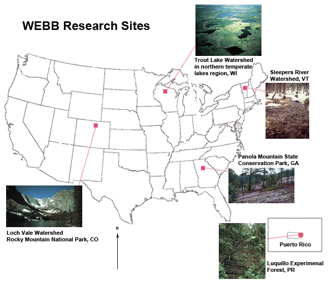 map of WEBB sites